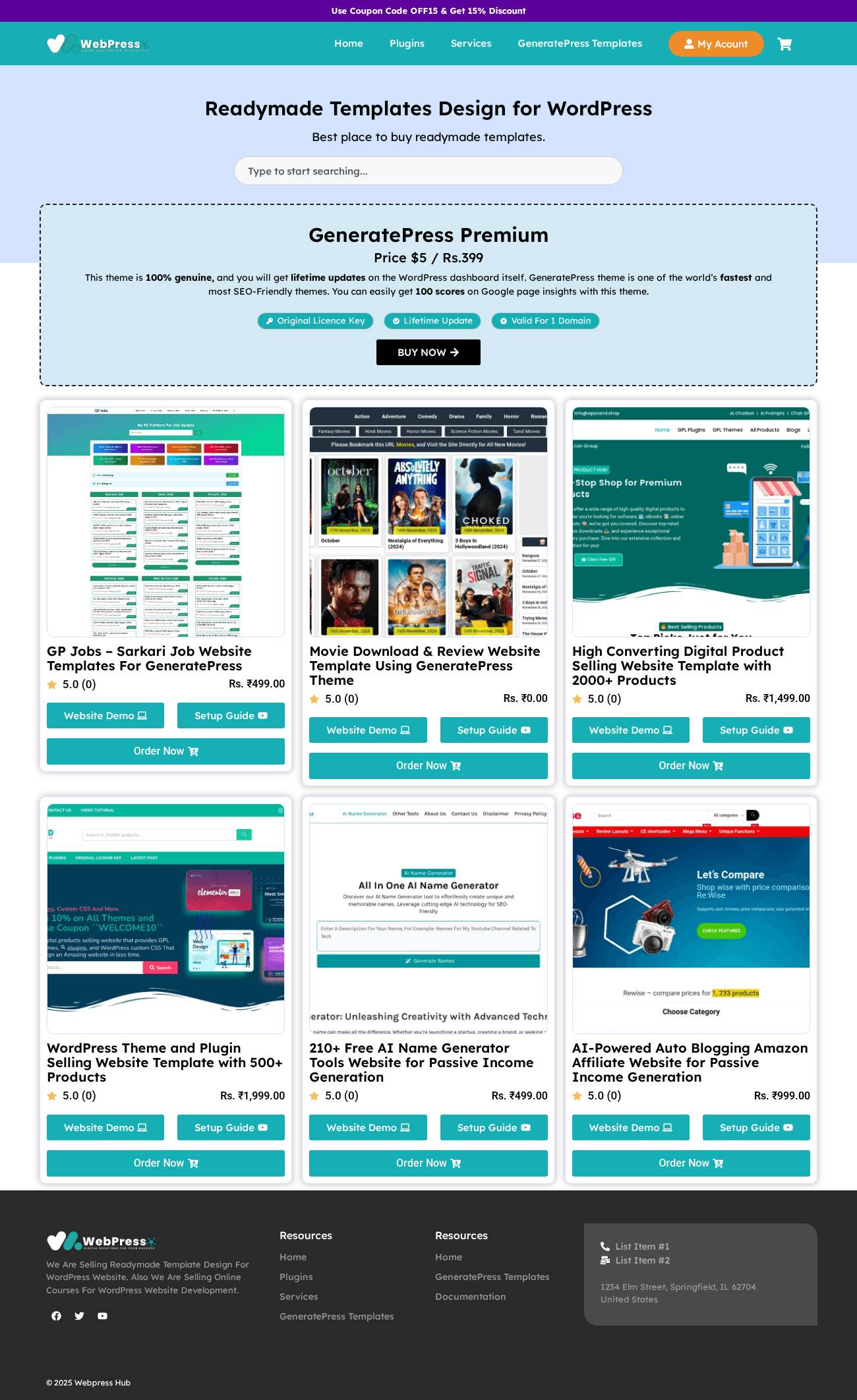 Get Your Own Template, Theme, Plugin Selling Website with 35+ Templates Full Resell Rights + 2000 Digital Products