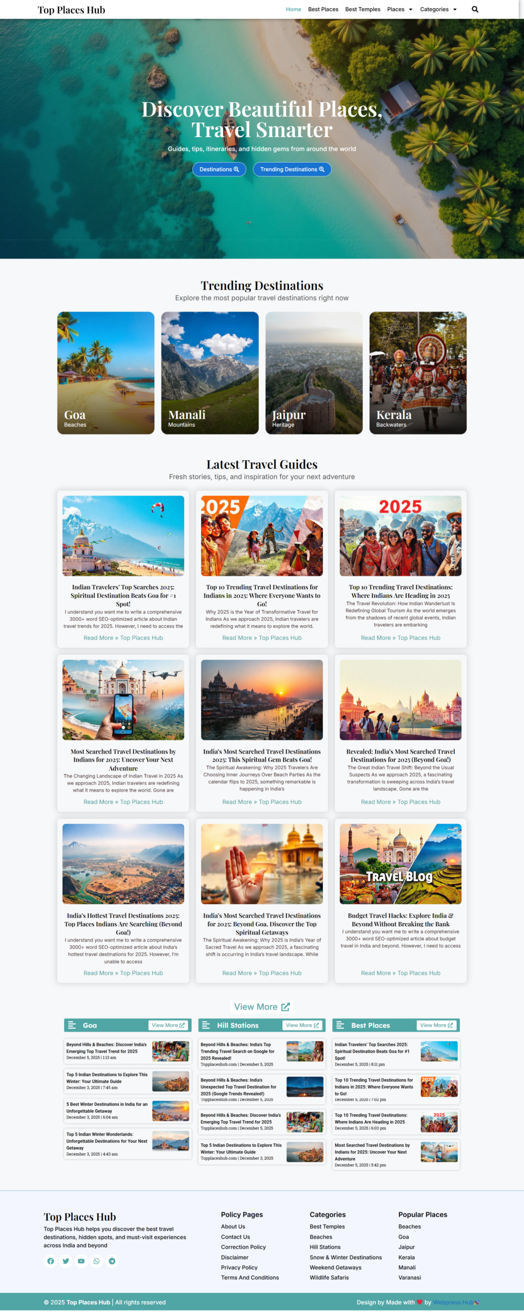 AdSense-Ready Travel Blog Website Template for Wordpress ( With Resale Rights )
