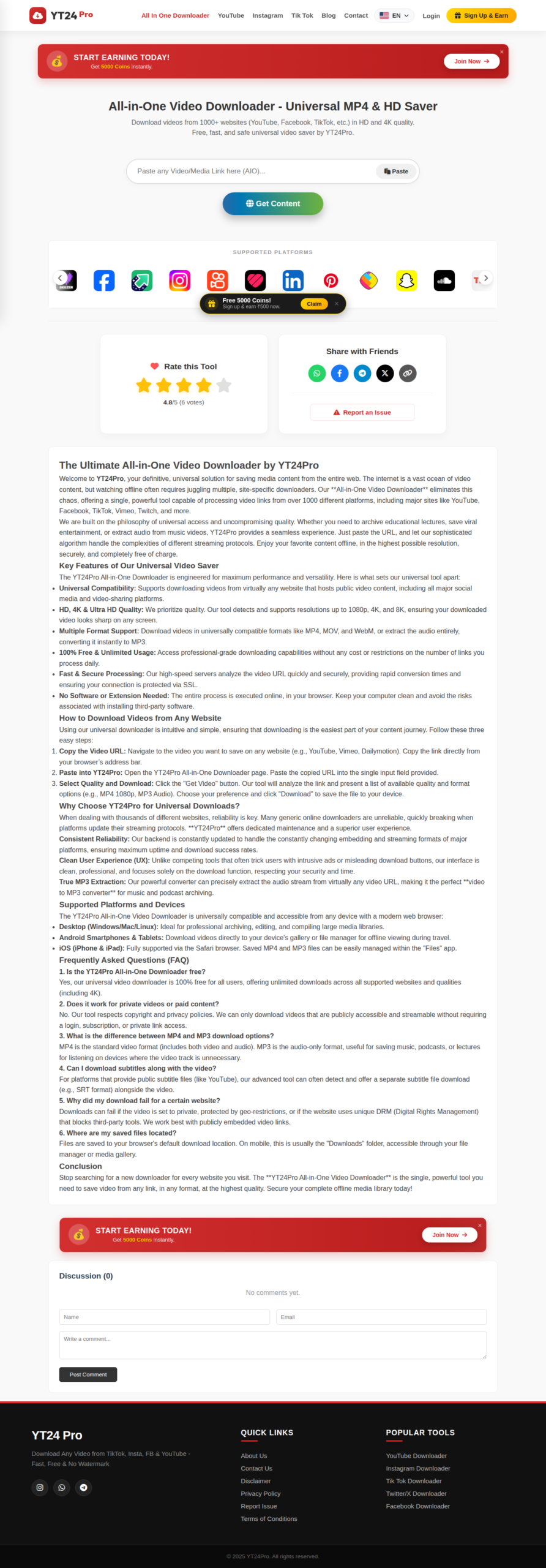 AdSense Friendly All-in-One Video Downloader PHP Script With Admin Panel Full & Setup