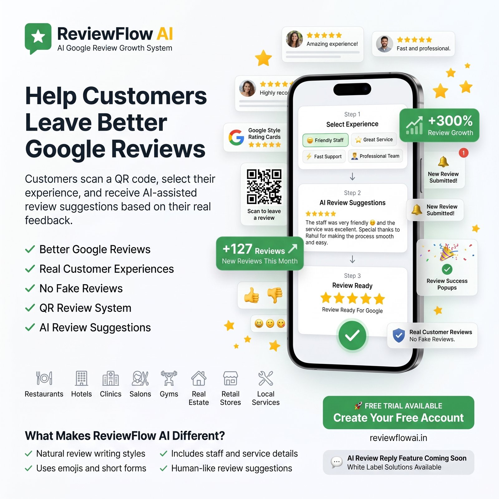 ReviewFlow AI - Review Management SaaS Platform
