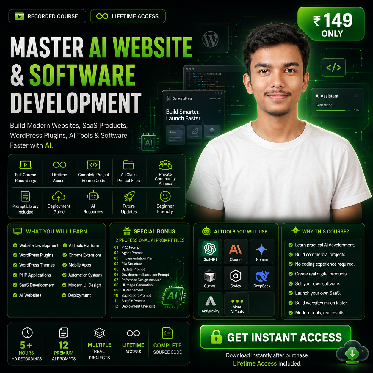 Complete AI Website & Software Development Live Class Recording